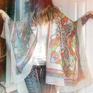 HUGE gauzy Boho Mandala scarf ✨ Festival Fashion